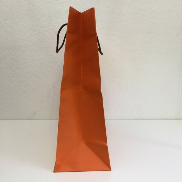 Hermes Shopping Bag 18" x 16" x 6.5" X-Large Orange Paper Gift Bag Authentic - Picture 9 of 15